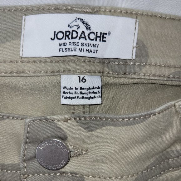 Jordache Skinny Mid Rise Camouflage Camo Jeans Women's size 16 - Picture 3 of 5